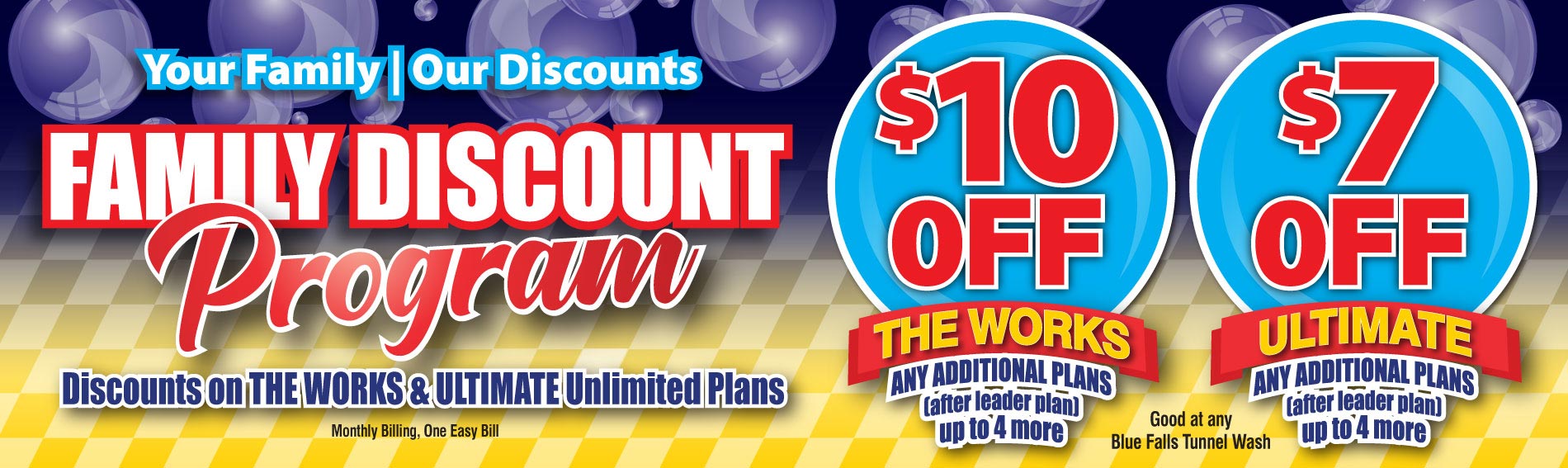 Family Plan at Blue Falls Car Wash