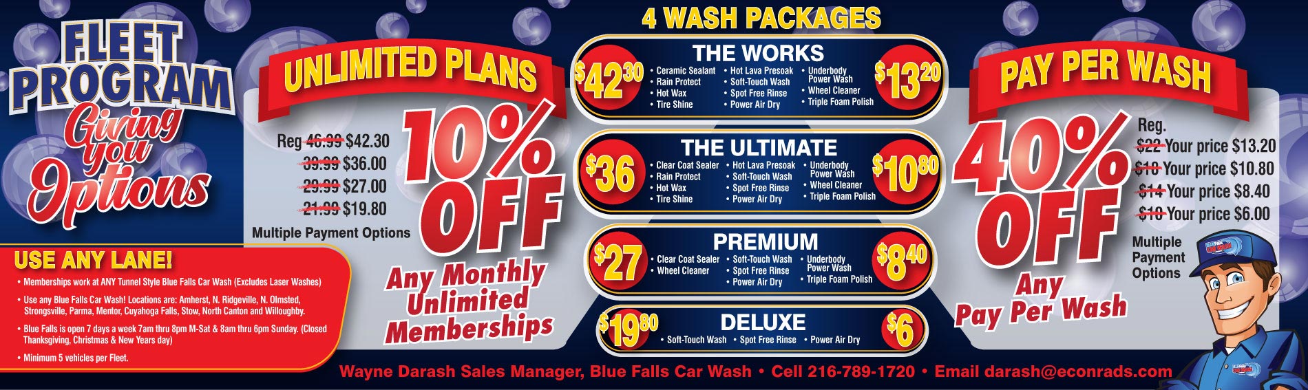 Fleet Program at Blue Falls Car Wash